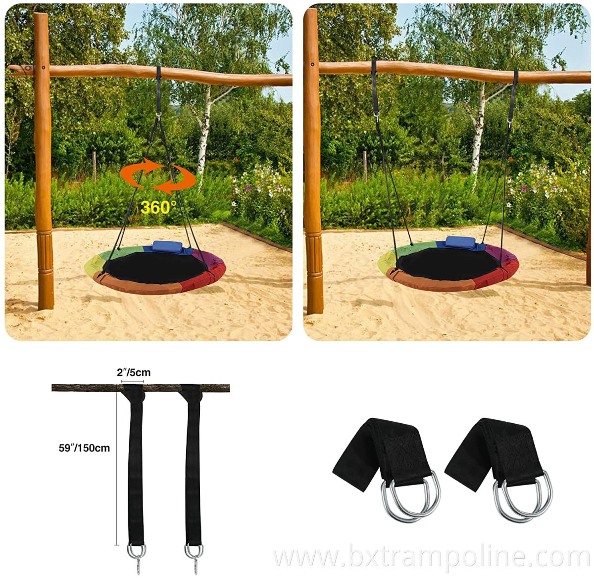 nest swing 110 cm, garden swing, maximum load 150 kg CE GS-certified, 110 cm